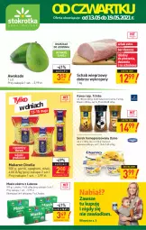 Gazetka promocyjna Stokrotka - Supermarket - Gazetka - ważna od 19.05 do 19.05.2021 - strona 1 - produkty: Tchibo, Makaron, Ser, Gin, Danone, Kawa, Serek homogenizowany, Lack, Serek, Schab wieprzowy, Spaghetti, Danio, Masło, Fa