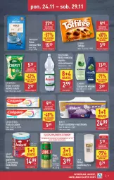 Gazetka promocyjna Aldi - Okazje weekendowe - Gazetka - ważna od 29.11 do 29.11.2025 - strona 5 - produkty: Piwa, Piwo, Colgate Total, Sok, Mus, Gra, Papier, Chipsy, Kawa mielona, Pasta do zębów, Kawa, Papier toaletowy, Ręcznik, Muszynianka, Schauma, Szampon, Toffifee, Woda mineralna, Colgate, Woda, LG