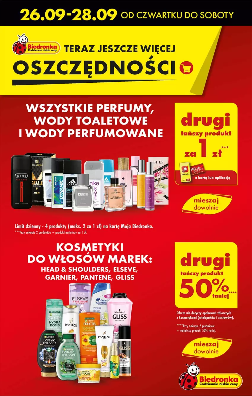 Gazetka promocyjna Biedronka - Od Czwartku - ważna 26.09 do 02.10.2024 - strona 15 - produkty: Elseve, Garnier, Pantene, Perfum, Tera