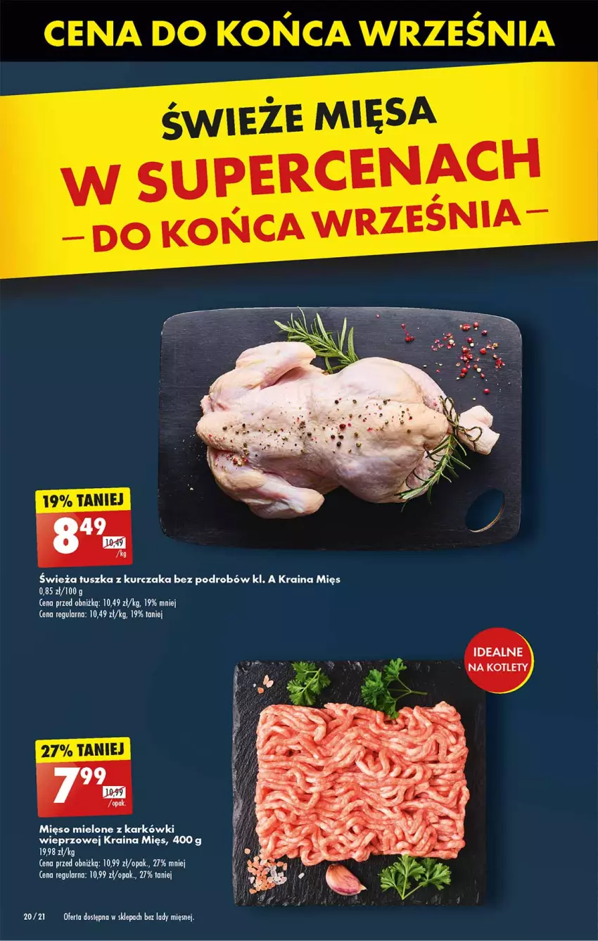 Gazetka promocyjna Biedronka - Od Czwartku - ważna 26.09 do 02.10.2024 - strona 20 - produkty: Kurczak, Mięso, Mięso mielone, Tusz