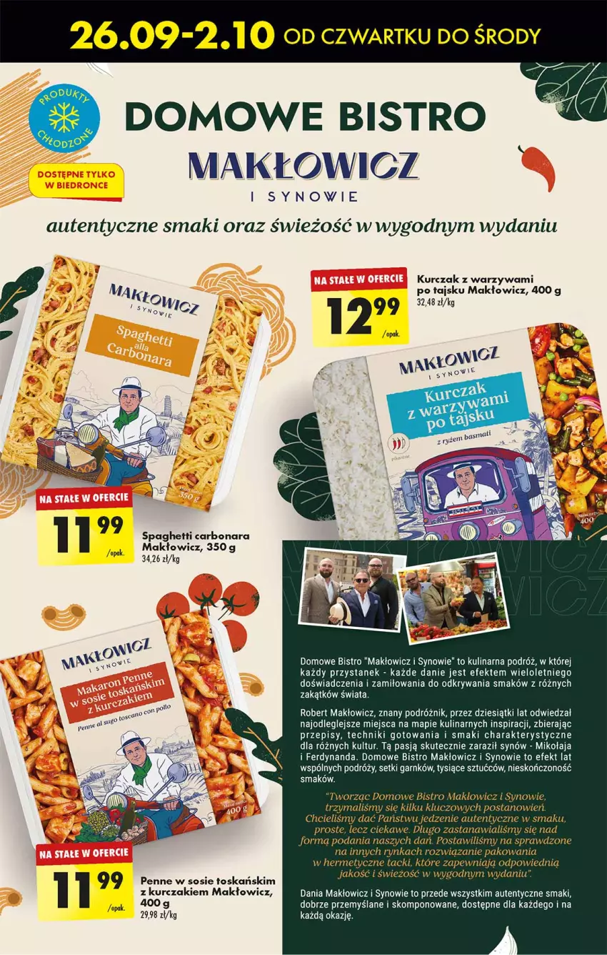 Gazetka promocyjna Biedronka - Od Czwartku - ważna 26.09 do 02.10.2024 - strona 39 - produkty: Kurczak, Penne, Sos, Spaghetti, Warzywa