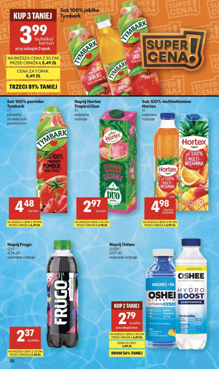 Gazetka promocyjna Delikatesy Centrum - Franczyza DC07 Czwartek - ważna 12.02 do 18.02.2026 - strona 32 - produkty: Hortex, Napój, Oshee, Sok, Tropical