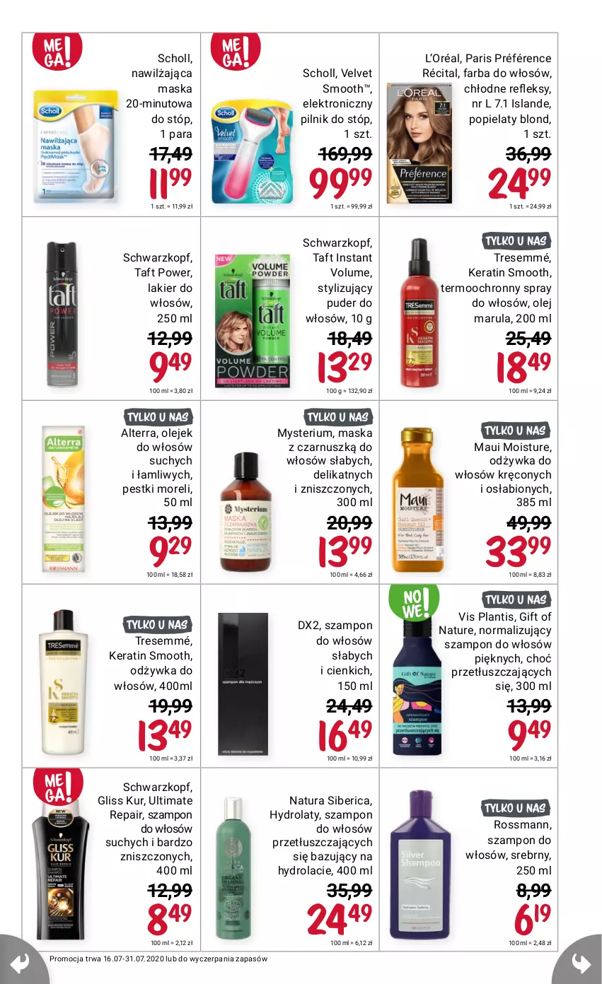 Gazetka promocyjna Rossmann - Lipiec II - ważna 16.07 do 31.07.2021 - strona 7 - produkty: Alterra, DX2, Gliss Kur, Hydrolat, Isla, Lakier, Maska, Maska do stóp, Olej, Pilnik, Puder, Szampon