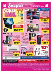 Gazetka promocyjna Carrefour - Gazetka - ważna od 12.10 do 12.10.2024 - strona 46 - produkty: Sos, Telefon, Słuchawki, Telewizory, Uchwyty, Panasonic, Urządzenie wielofunkcyjne, Canon, Telewizor, Smartfon, LG