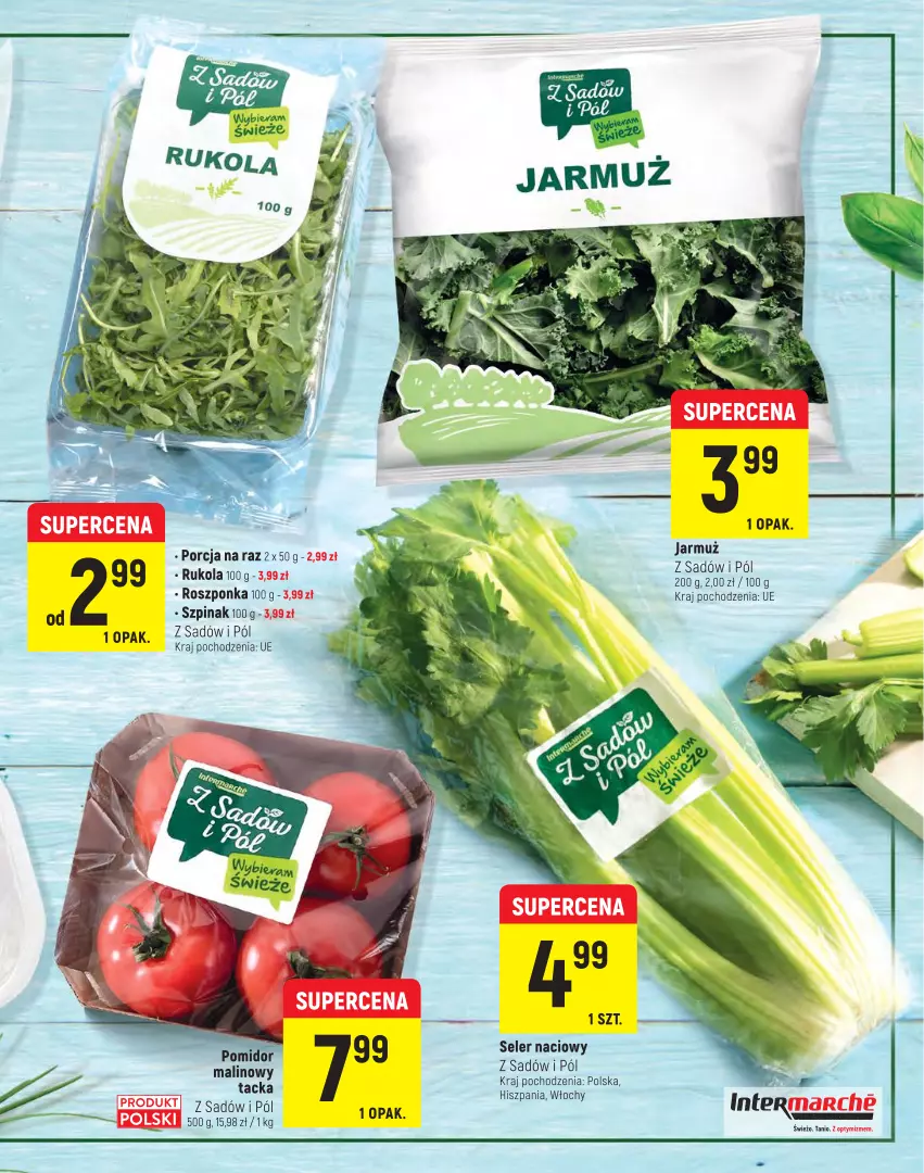 Gazetka promocyjna Intermarche - Letni targ marek - ważna 06.07 do 19.07.2021 - strona 5 - produkty: Jarmuż, Por, Roszponka, Seler naciowy, Szpinak