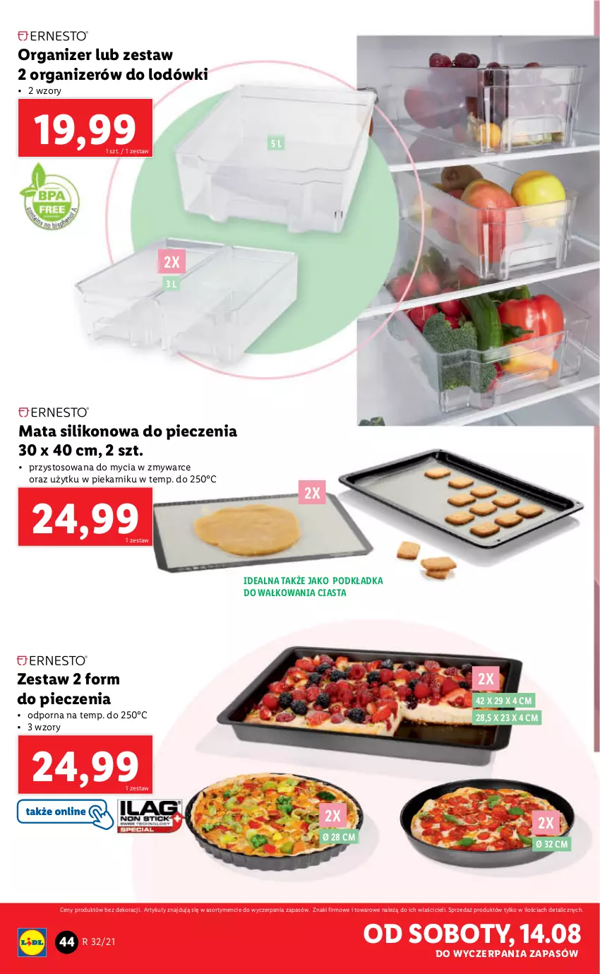 Gazetka promocyjna Lidl - GAZETKA - ważna 09.08 do 14.08.2021 - strona 44 - produkty: Organizer, Piec, Piekarnik, Podkład, Podkładka, Por