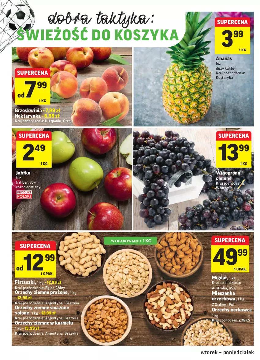 Gazetka promocyjna Intermarche - Zwyciężamy Okazjami - ważna 22.06 do 28.06.2021 - strona 12 - produkty: Ananas, Kosz, Mieszanka orzechowa, Nektar, Nektarynka, Wino