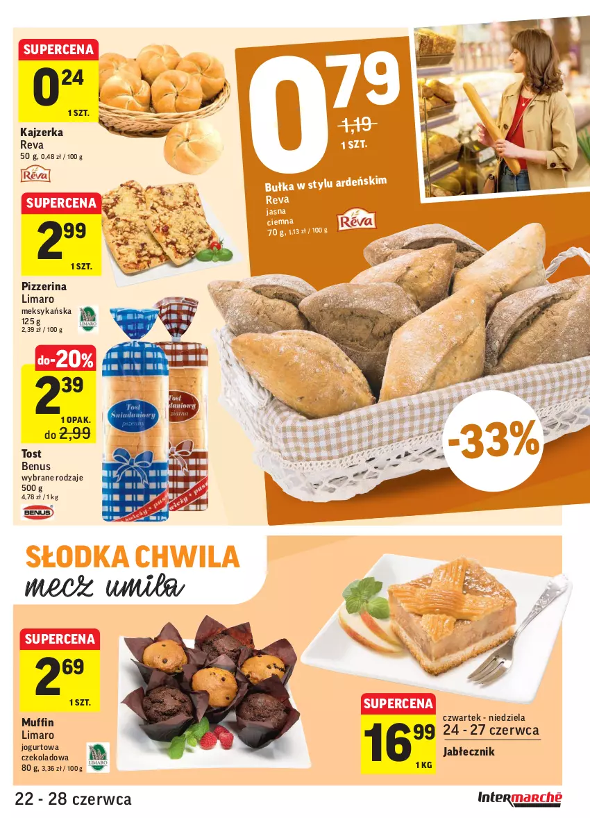 Gazetka promocyjna Intermarche - Zwyciężamy Okazjami - ważna 22.06 do 28.06.2021 - strona 21 - produkty: Bułka, Jogurt, Kajzerka, Pizzerina, Słodka Chwila