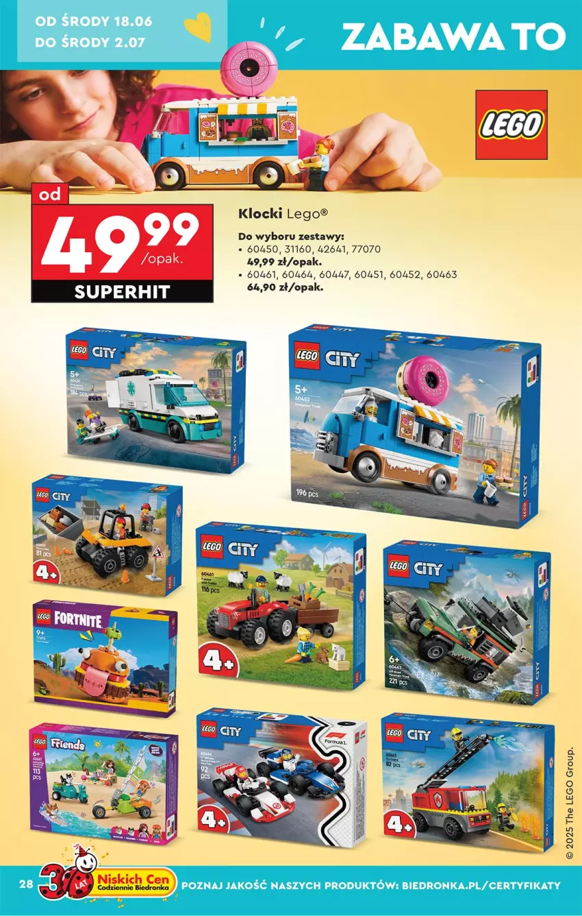 Gazetka promocyjna Biedronka - Okazje Tygodnia - ważna 14.06 do 28.06.2025 - strona 30 - produkty: Klocki, LEGO