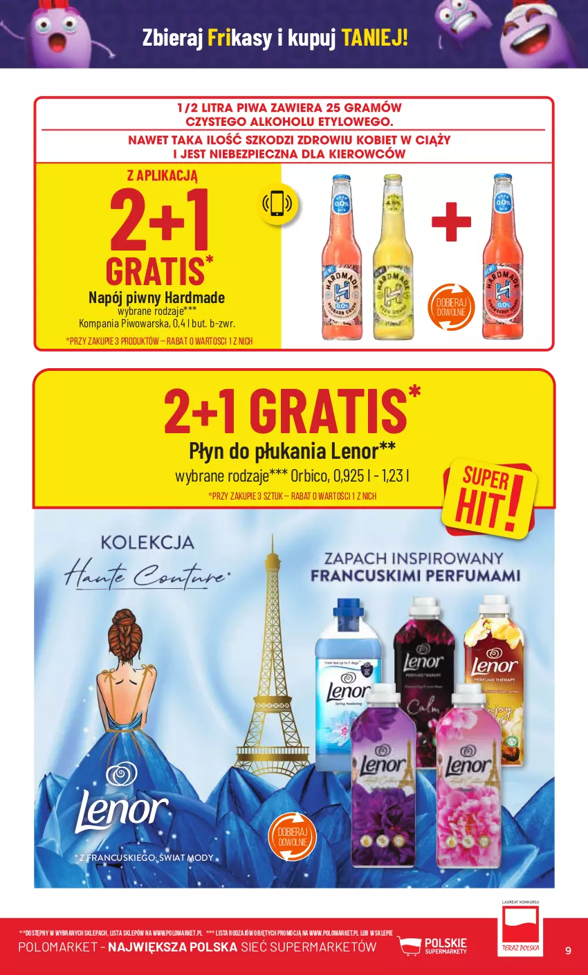 Gazetka promocyjna PoloMarket - Gazetka pomocyjna - ważna 13.12 do 19.12.2023 - strona 9 - produkty: BIC, Gra, Lenor, Napój, Piwo, Płyn do płukania