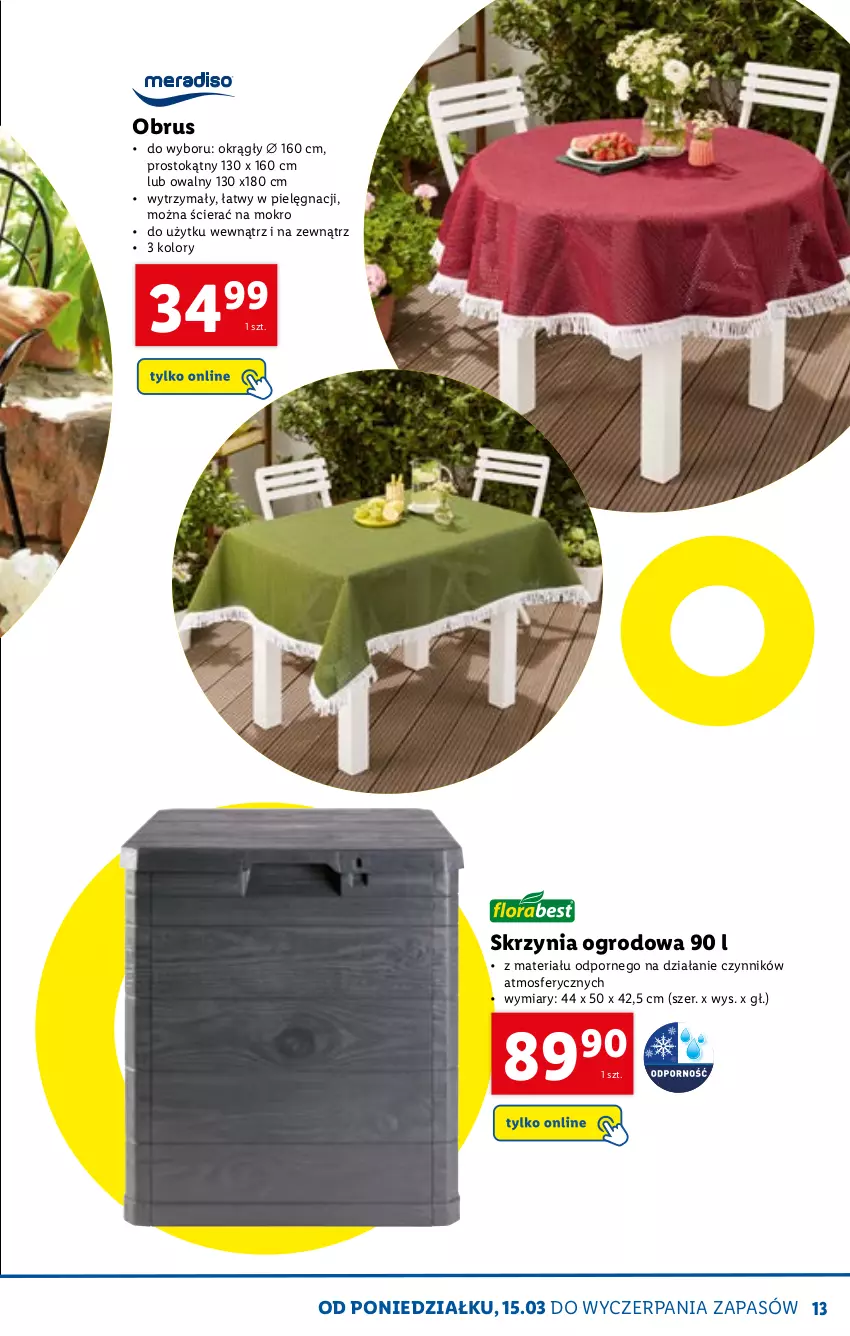 Gazetka promocyjna Lidl - KATALOG SKLEPU ONLINE - ważna 01.03 do 31.03.2021 - strona 13 - produkty: Obrus, Por