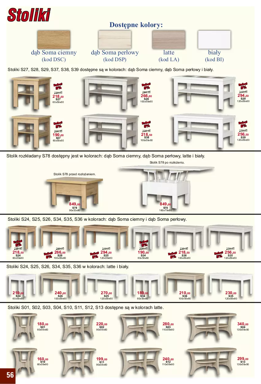 Gazetka promocyjna Bodzio - ważna 01.01 do 31.03.2021 - strona 56 - produkty: Stolik