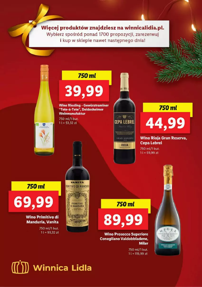 Gazetka promocyjna Lidl - ważna 01.12 do 24.12.2023 - strona 3 - produkty: Fa, Gra, Prosecco, Rioja, Ser, Wino