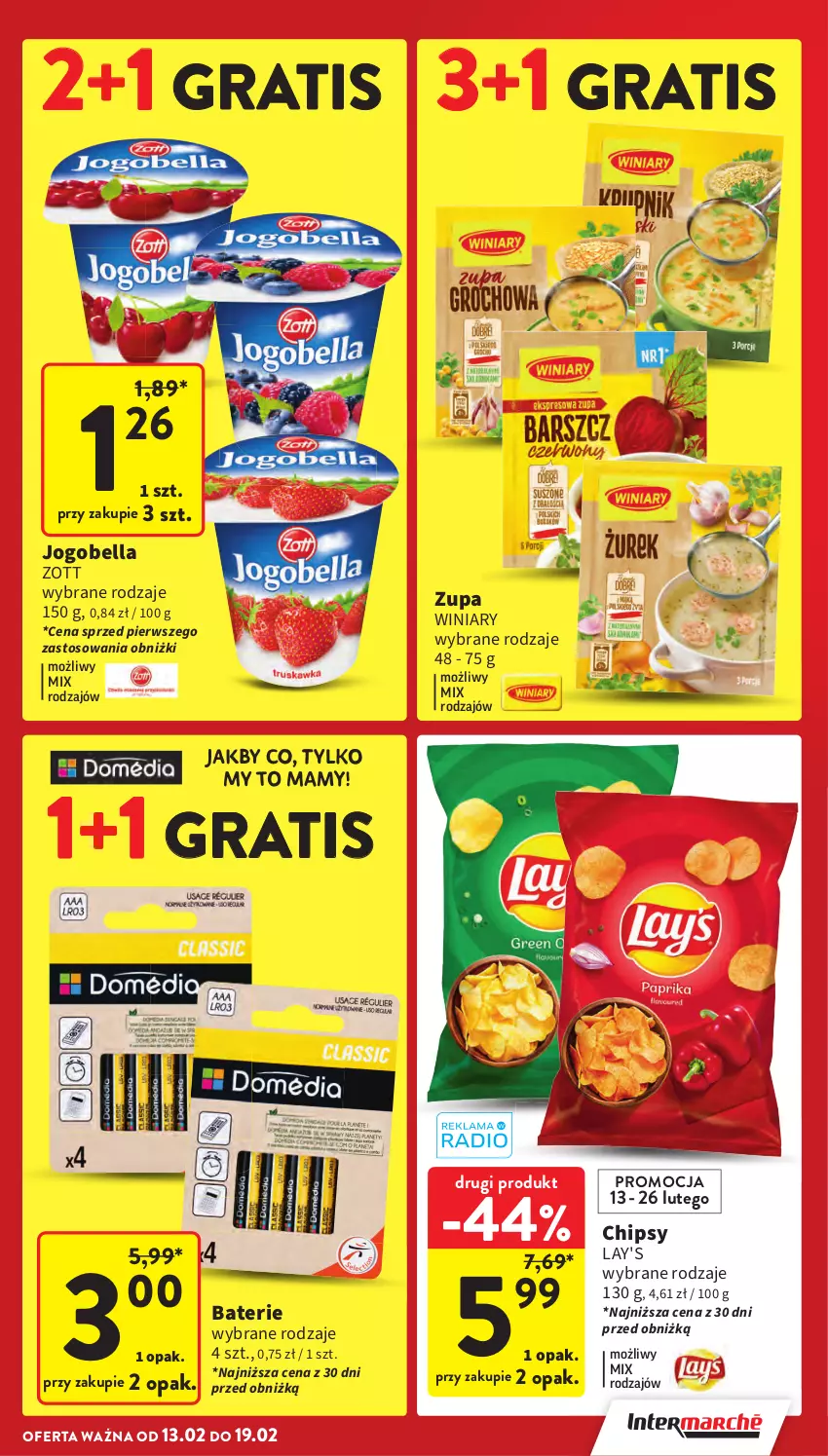 Gazetka promocyjna Intermarche - Gazetka promocyjna - ważna 13.02 do 19.02.2025 - strona 5 - produkty: Bell, Bella, Chipsy, Gra, Jogobella, Winiary, Zott, Zupa