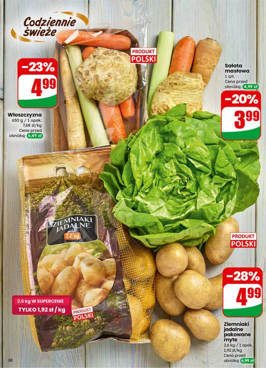 Gazetka promocyjna Dino - Gazetka 11 / 2026 - ważna 11.03 do 17.03.2026 - strona 30 - produkty: Masło, Sałat, Sałata masłowa, Ziemniaki