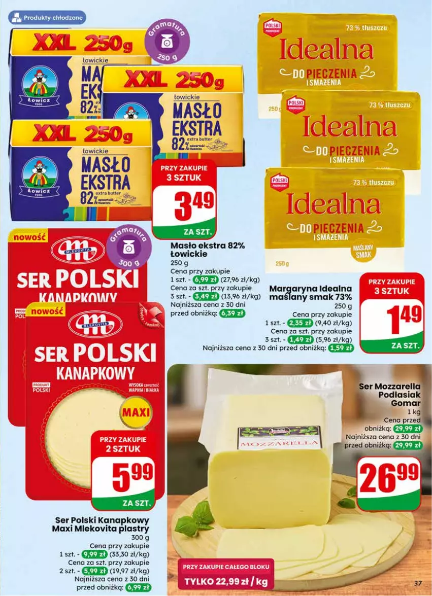 Gazetka promocyjna Dino - Gazetka 11 / 2026 - ważna 11.03 do 17.03.2026 - strona 37 - produkty: Margaryna, Masło, Mozzarella, Ser