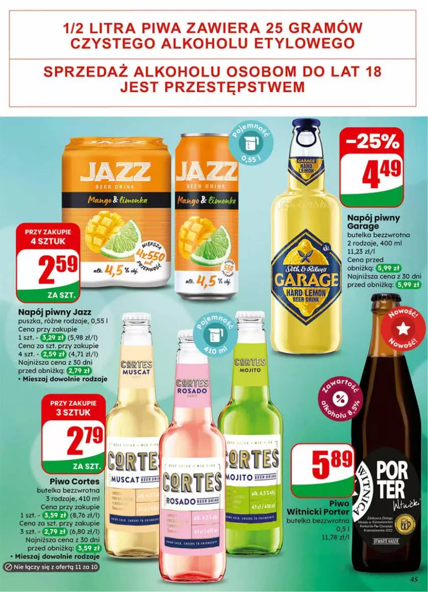 Gazetka promocyjna Dino - Gazetka 11 / 2026 - ważna 11.03 do 17.03.2026 - strona 45 - produkty: Gra, Mus, Napój, Noż, Piwa, Piwo, Por