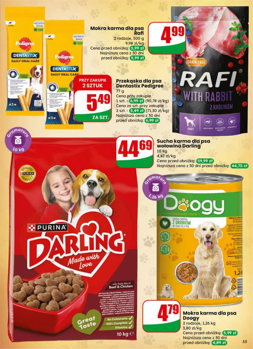 Gazetka promocyjna Dino - Gazetka 11 / 2026 - ważna 11.03 do 17.03.2026 - strona 55 - produkty: Mokra karma, Pedigree, Sos, Sucha karma, Wołowina