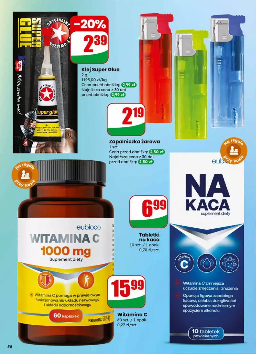 Gazetka promocyjna Dino - Gazetka 11 / 2026 - ważna 11.03 do 17.03.2026 - strona 56 - produkty: Klej, Por, Suplement diety, Tablet, Zapalniczka