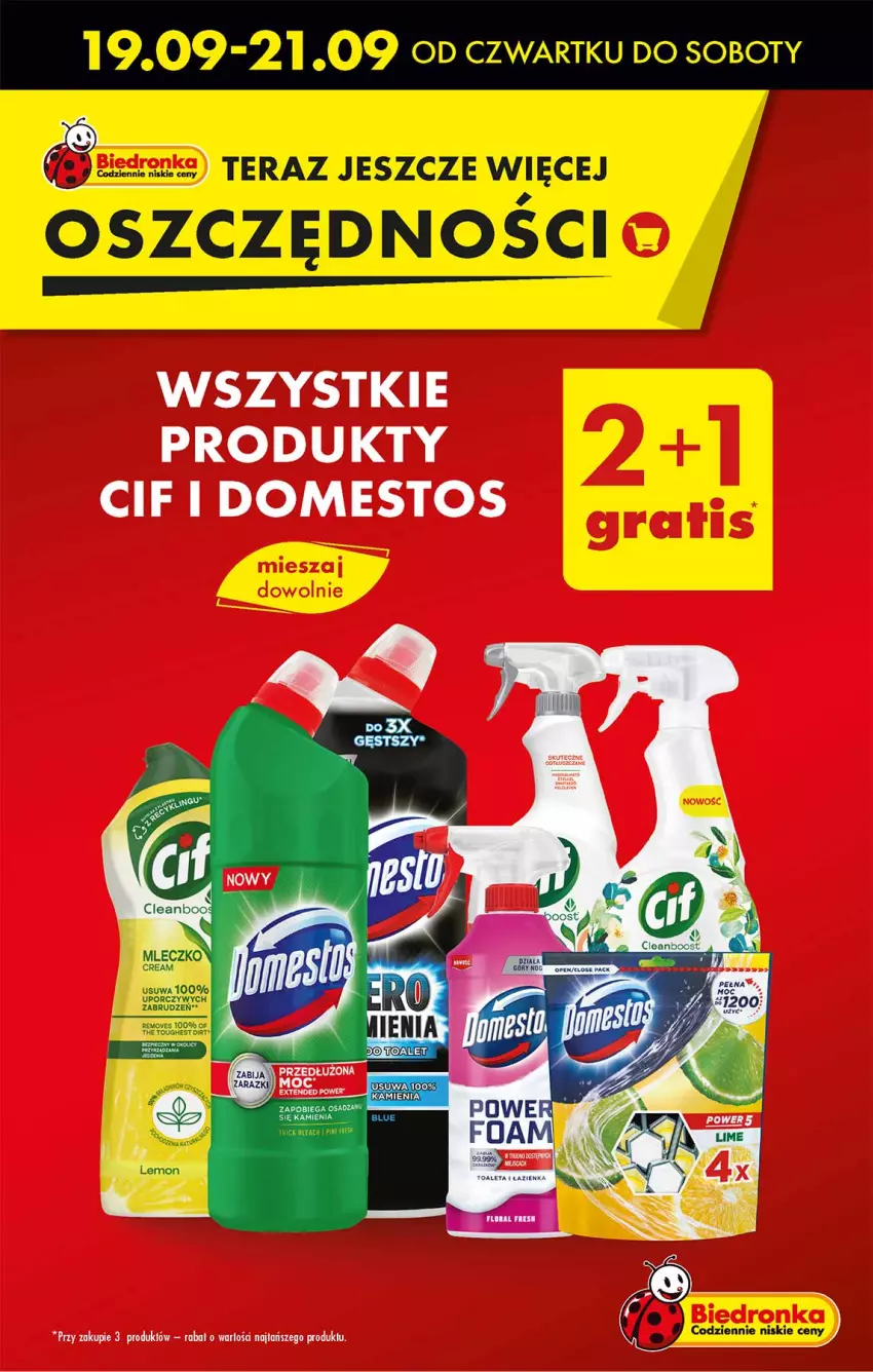 Gazetka promocyjna Biedronka - Od Czwartku - ważna 19.09 do 25.09.2024 - strona 13 - produkty: Cif, Domestos, Tera