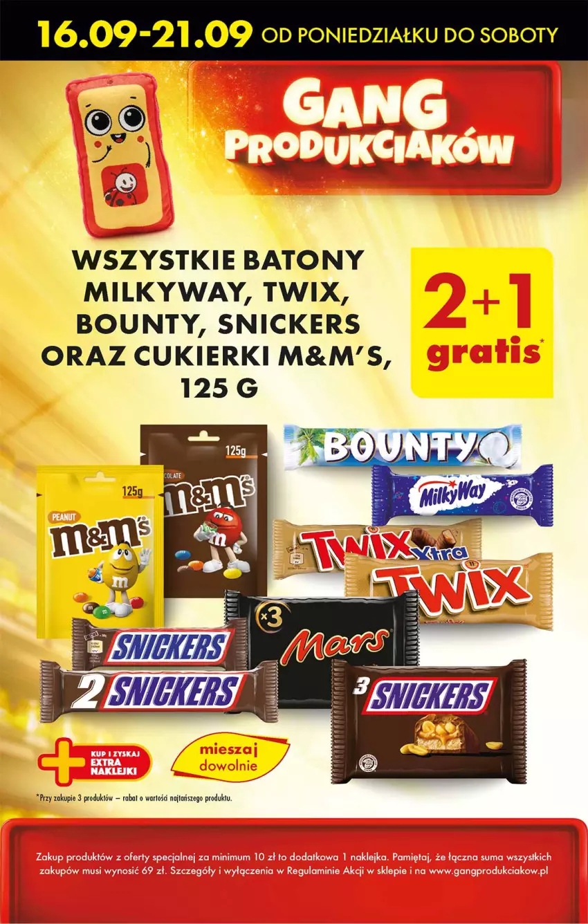 Gazetka promocyjna Biedronka - Od Czwartku - ważna 19.09 do 25.09.2024 - strona 23 - produkty: Baton, Bounty, Cukier, Cukierki, Snickers, Twix