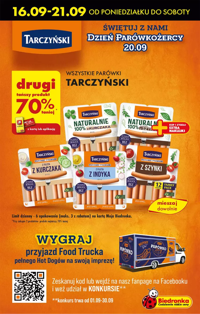 Gazetka promocyjna Biedronka - Od Czwartku - ważna 19.09 do 25.09.2024 - strona 7 - produkty: Fa, Food truck, Gra, Hot dog, Parówki, Tarczyński