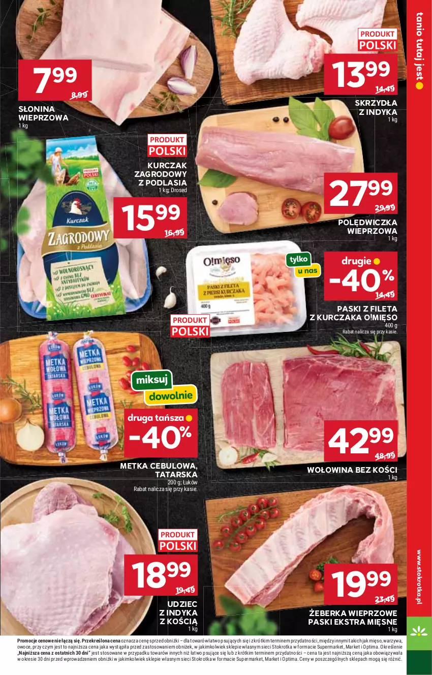 Gazetka promocyjna Stokrotka - Market - ważna 17.09 do 23.09.2026 - strona 11 - produkty: Kurczak, Mięso, Optima, Owoce, Polędwiczka wieprzowa, Udziec z indyka, Warzywa, Wołowina, Wołowina bez kości
