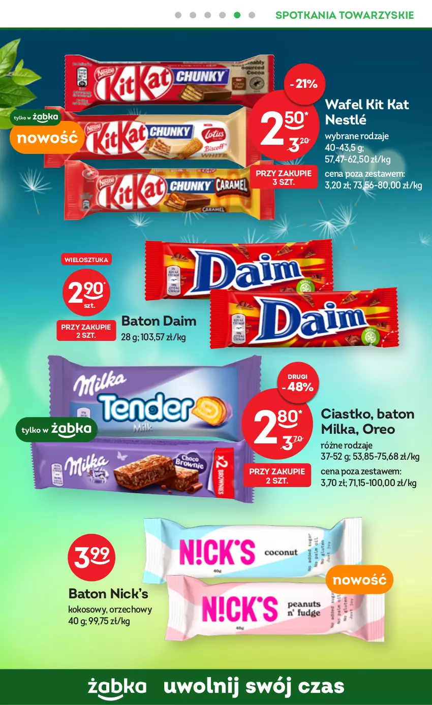 Gazetka promocyjna Żabka - ważna 11.03 do 11.04.2023 - strona 26 - produkty: Baton, Kit Kat, Kokos, Milka, Nestlé, Oreo