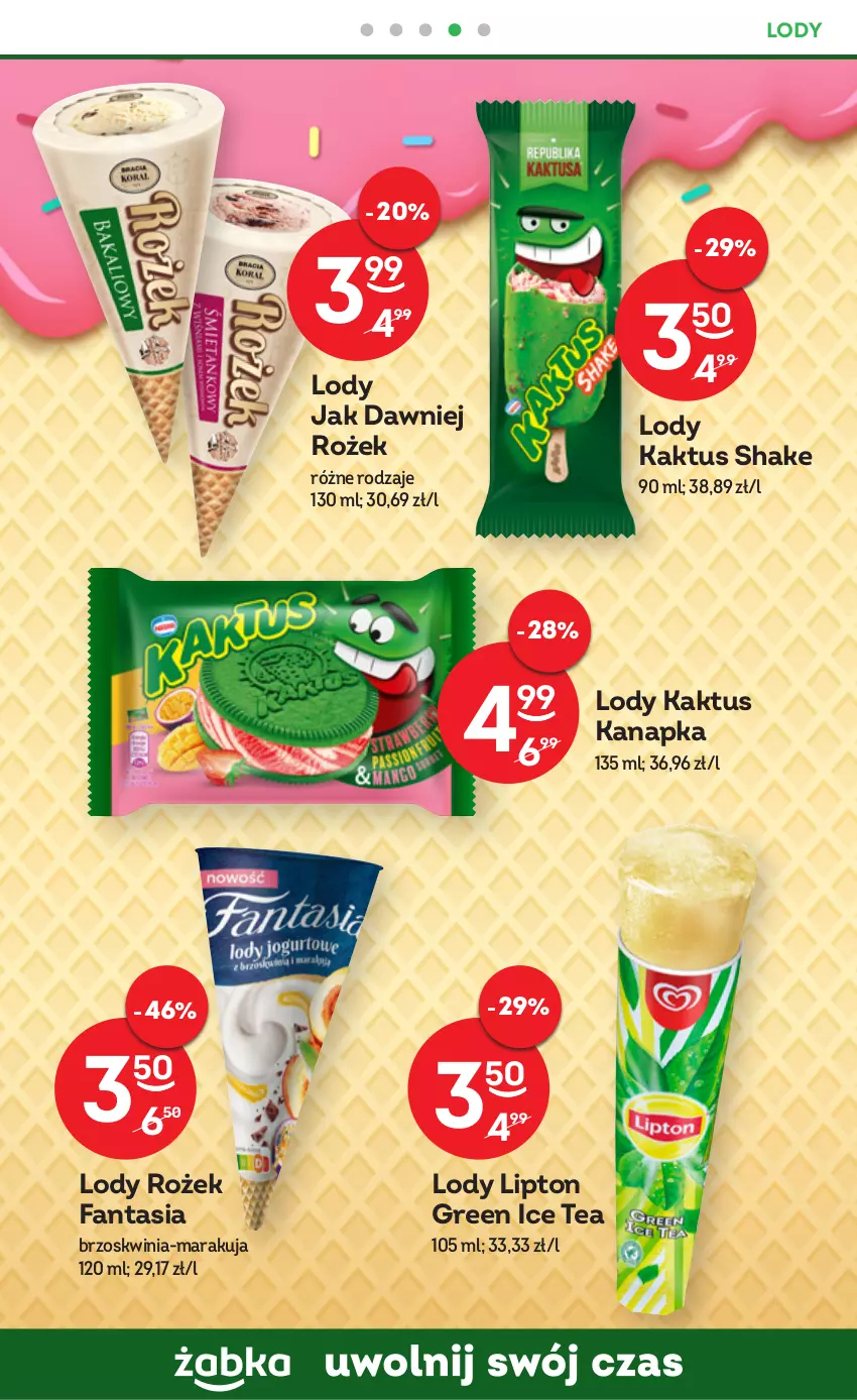 Gazetka promocyjna Żabka - ważna 11.03 do 11.04.2023 - strona 31 - produkty: Fa, Fanta, Ice tea, Kaktus, Lipton, Lody