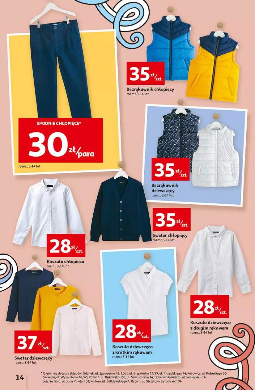 Gazetka promocyjna Auchan - Rysuje się coś wartego zapisania Hipermarkety - ważna 26.08 do 01.09.2021 - strona 14 - produkty: Acer, Cars, Kosz, Koszula, Spodnie, Sweter