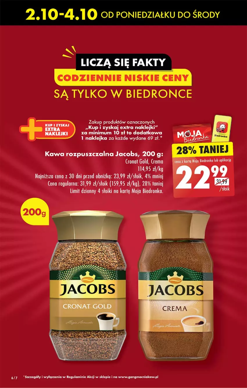 Gazetka promocyjna Biedronka - Od poniedzialku - ważna 02.10 do 07.10.2023 - strona 6 - produkty: Jacobs, Kawa, Kawa rozpuszczalna, Klej