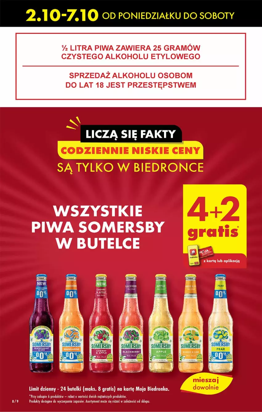 Gazetka promocyjna Biedronka - Od poniedzialku - ważna 02.10 do 07.10.2023 - strona 8 - produkty: Fa, Somersby