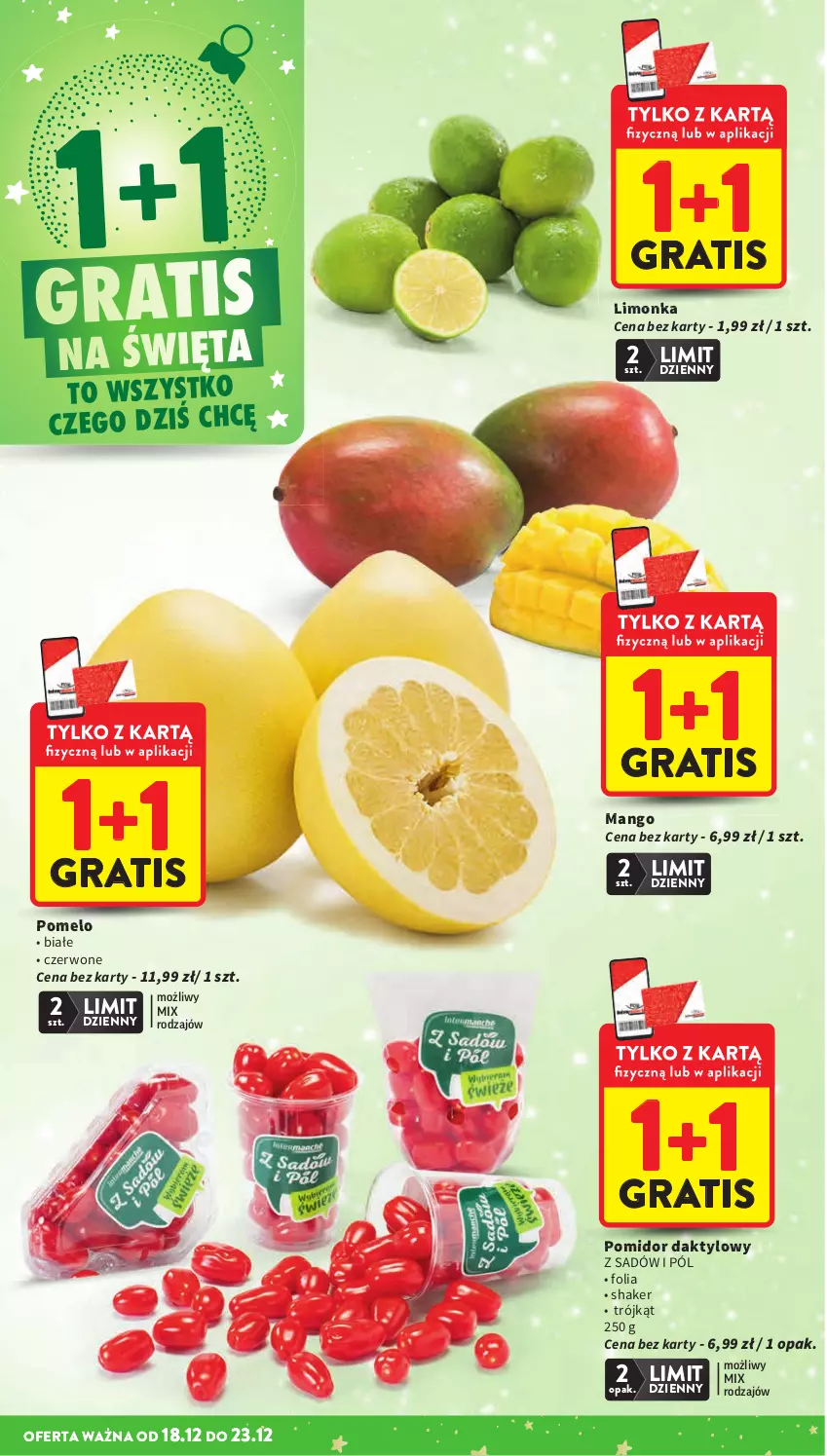 Gazetka promocyjna Intermarche - Gazetka promocyjna - ważna 18.12 do 23.12.2025 - strona 10 - produkty: Gra, Limonka, Mango, Pomelo