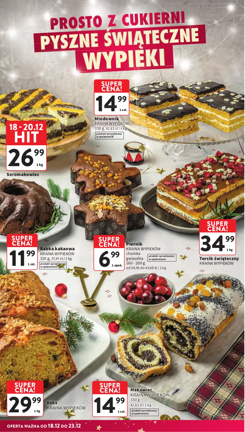 Gazetka promocyjna Intermarche - Gazetka promocyjna - ważna 18.12 do 23.12.2025 - strona 28 - produkty: Babka, Choinka, Inka, Kakao, Makowiec, Piernik, Ser