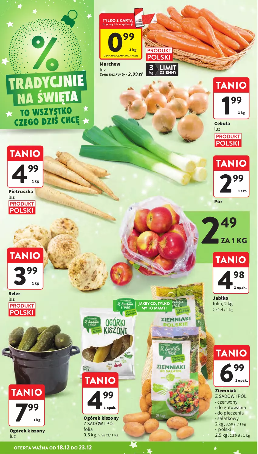 Gazetka promocyjna Intermarche - Gazetka promocyjna - ważna 18.12 do 23.12.2025 - strona 34 - produkty: Cebula, Ogórek, Piec, Pietruszka, Por, Sałat