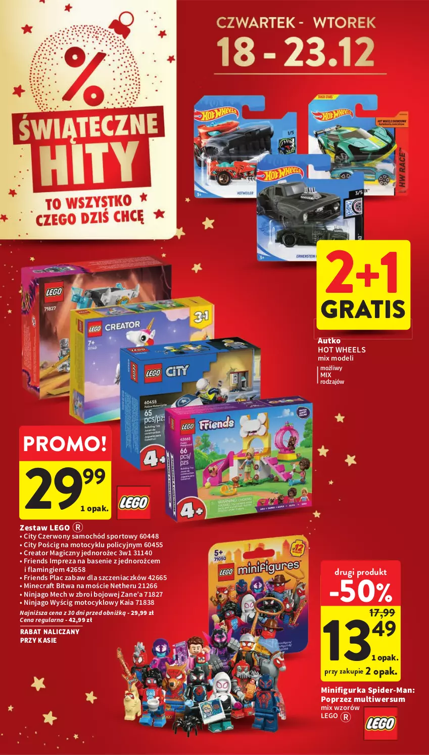 Gazetka promocyjna Intermarche - Gazetka promocyjna - ważna 18.12 do 23.12.2025 - strona 9 - produkty: Gra, Hot Wheels, Jednorożec, LEGO, Minecraft, Por, Samochód, Sport