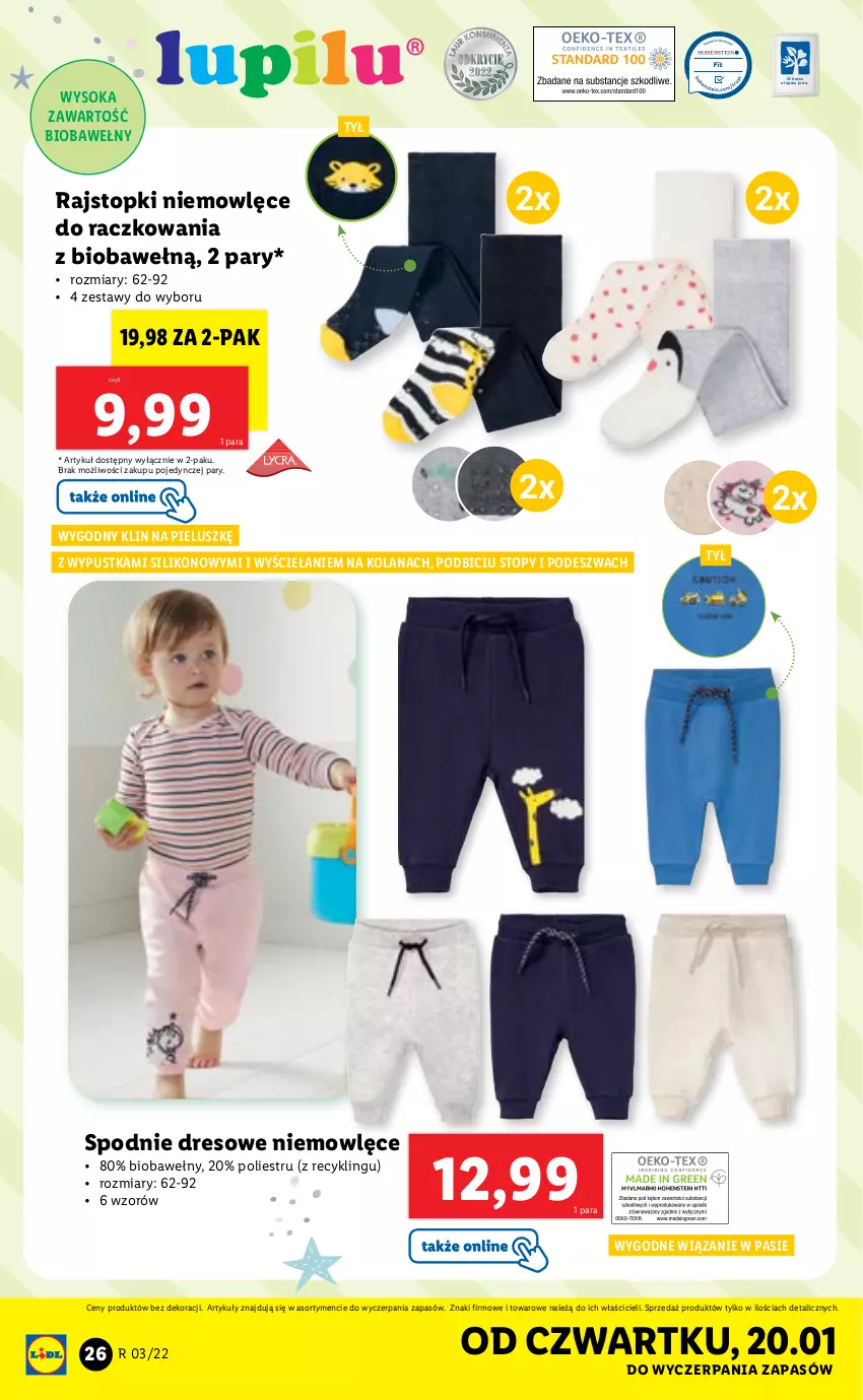 Gazetka promocyjna Lidl - GAZETKA - ważna 17.01 do 23.01.2022 - strona 28 - produkty: BIC, Dres, LANA, Sok, Spodnie, Spodnie dresowe, Top