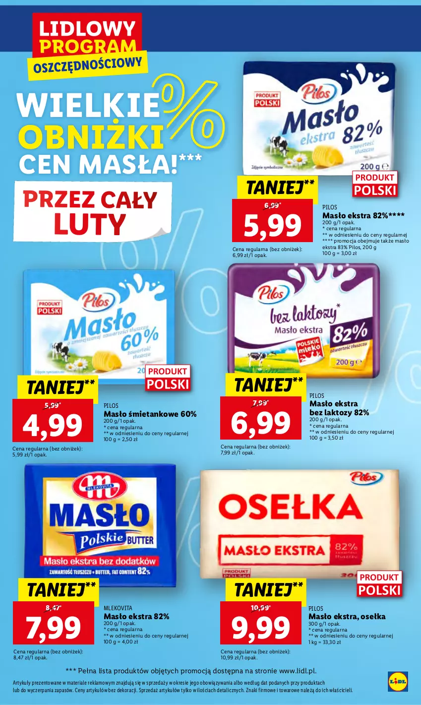 Gazetka promocyjna Lidl - GAZETKA - ważna 30.01 do 01.02.2023 - strona 14 - produkty: Masło, Mleko, Mlekovita, Pilos