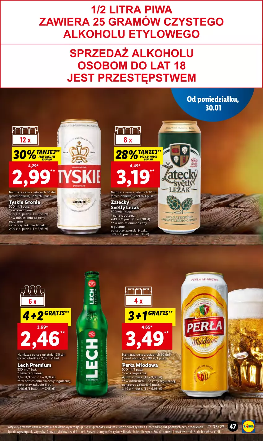 Gazetka promocyjna Lidl - GAZETKA - ważna 30.01 do 01.02.2023 - strona 55 - produkty: Gra, Lech Premium, Perła, Tyskie