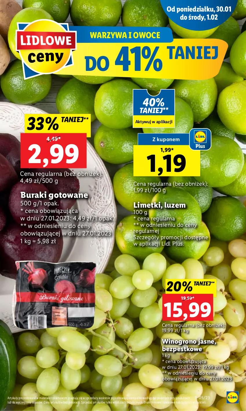 Gazetka promocyjna Lidl - GAZETKA - ważna 30.01 do 01.02.2023 - strona 8 - produkty: Buraki, Owoce, Warzywa, Warzywa i owoce, Wino