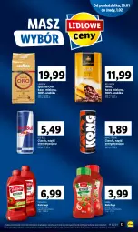 Gazetka promocyjna Lidl - GAZETKA - Gazetka - ważna od 01.02 do 01.02.2023 - strona 21 - produkty: Ketchup, Red Bull, Bell, Kawa mielona, Kawa, Lavazza, Bella, Pudliszki, Napój