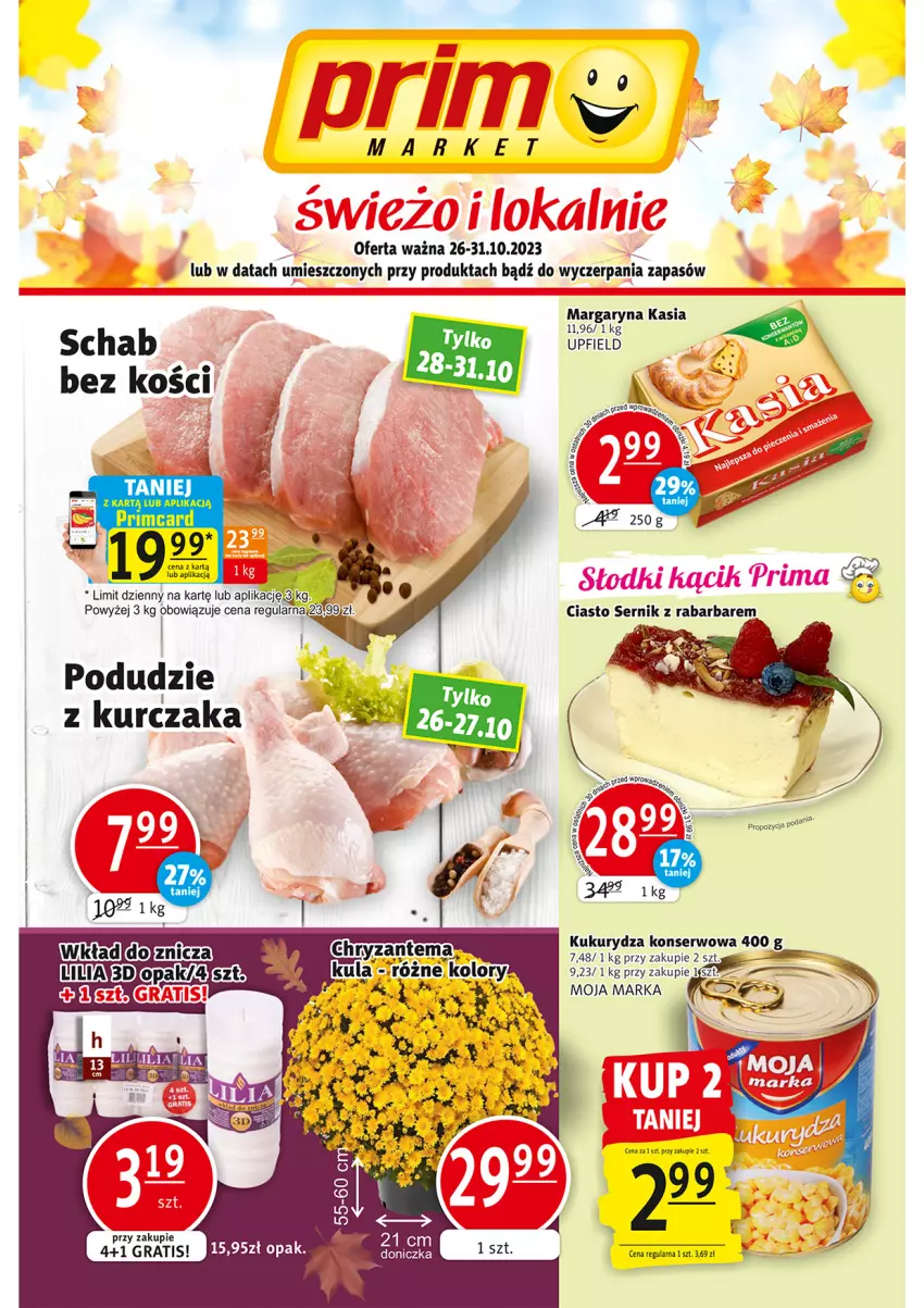 Gazetka promocyjna Prim Market - ważna 26.10 do 31.10.2023 - strona 1 - produkty: Gra, Kasia, Kurczak, Margaryna