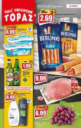 Gazetka promocyjna Topaz - Gazetka - Gazetka - ważna od 18.08 do 18.08.2021 - strona 1 - produkty: Piwo, Por, Dove, Lody, Szynka, Perła, Wino