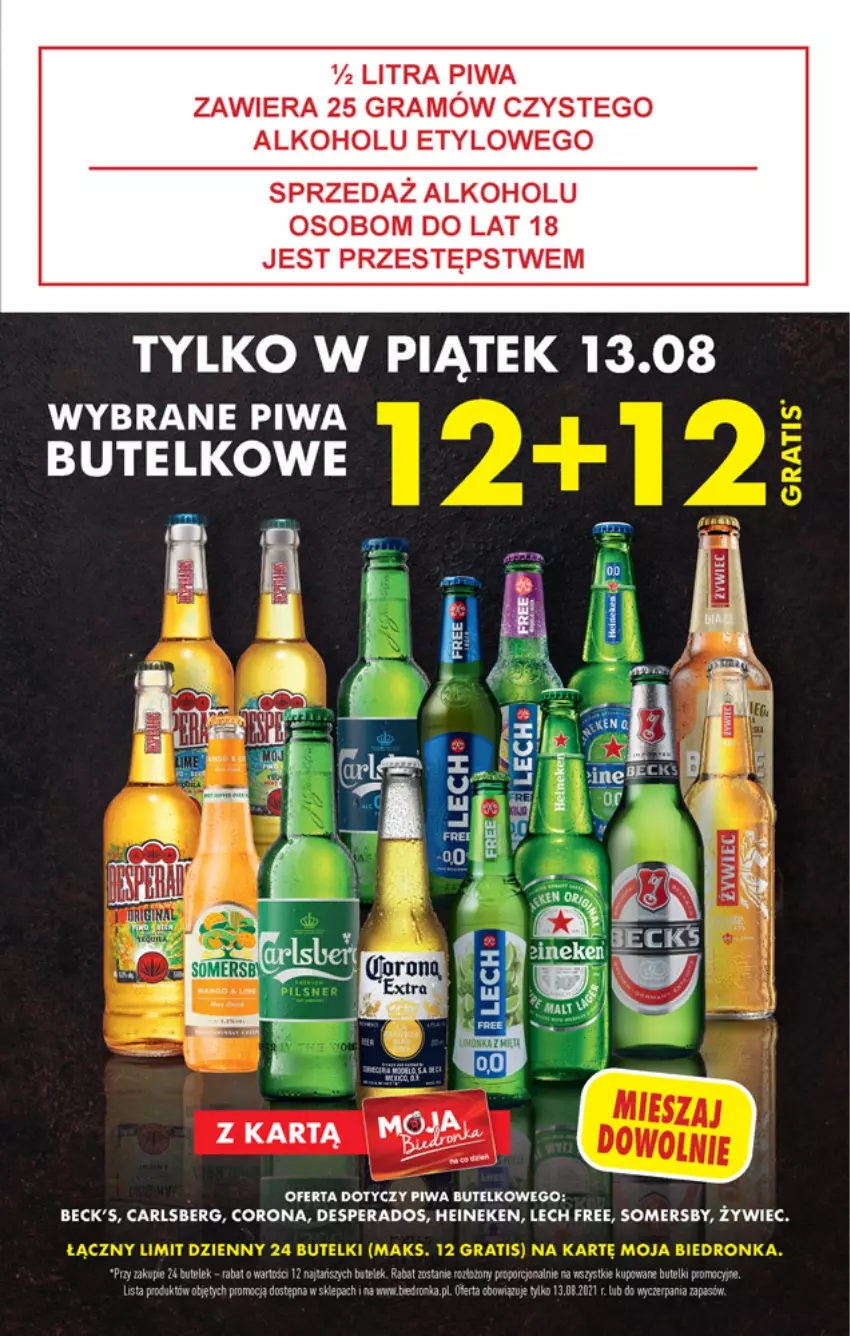 Gazetka promocyjna Biedronka - W tym tygodniu - ważna 12.08 do 18.08.2021 - strona 5 - produkty: Carlsberg, Desperados, Gra, Heineken, Piwa, Somersby
