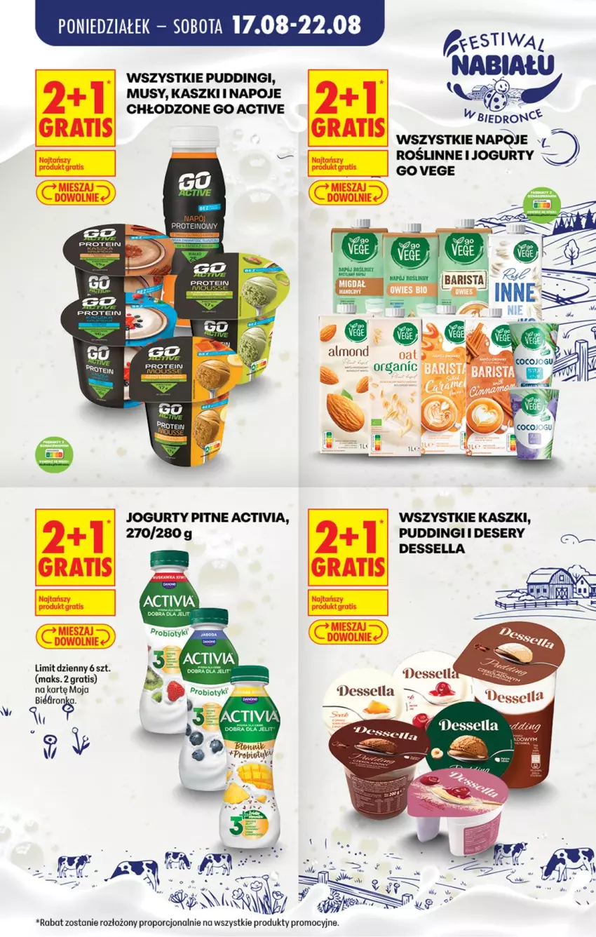 Gazetka promocyjna Biedronka - Gazetka - ważna 18.08 do 25.08.2026 - strona 3 - produkty: Activia, Deser, Gra, Jogurt, Mus, Napoje, Pudding, Ser