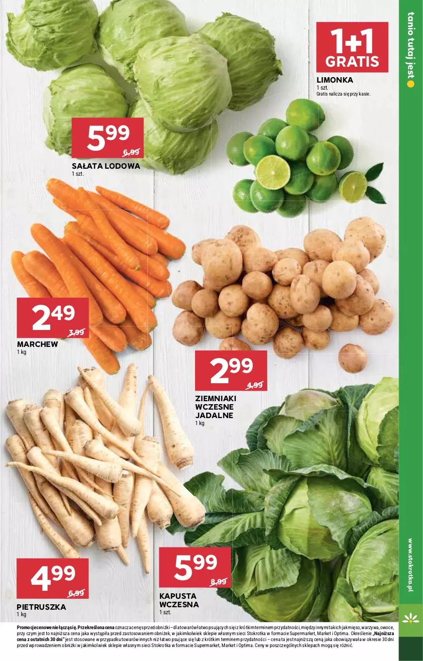 Gazetka promocyjna Stokrotka - Supermarket - ważna 09.04 do 15.04.2026 - strona 11 - produkty: Gra, Limonka, Mięso, Optima, Owoce, Pietruszka, Sałat, Sałata lodowa, Warzywa, Ziemniaki