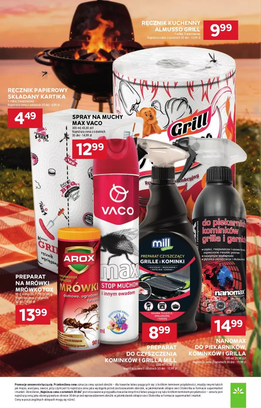 Gazetka promocyjna Stokrotka - Supermarket - ważna 09.04 do 15.04.2026 - strona 15 - produkty: Grill, Mięso, Mus, Nanomax, Owoce, Papier, Piekarnik, Preparat do czyszczenia, Ręcznik, Ręcznik kuchenny, Solniczka, Warzywa