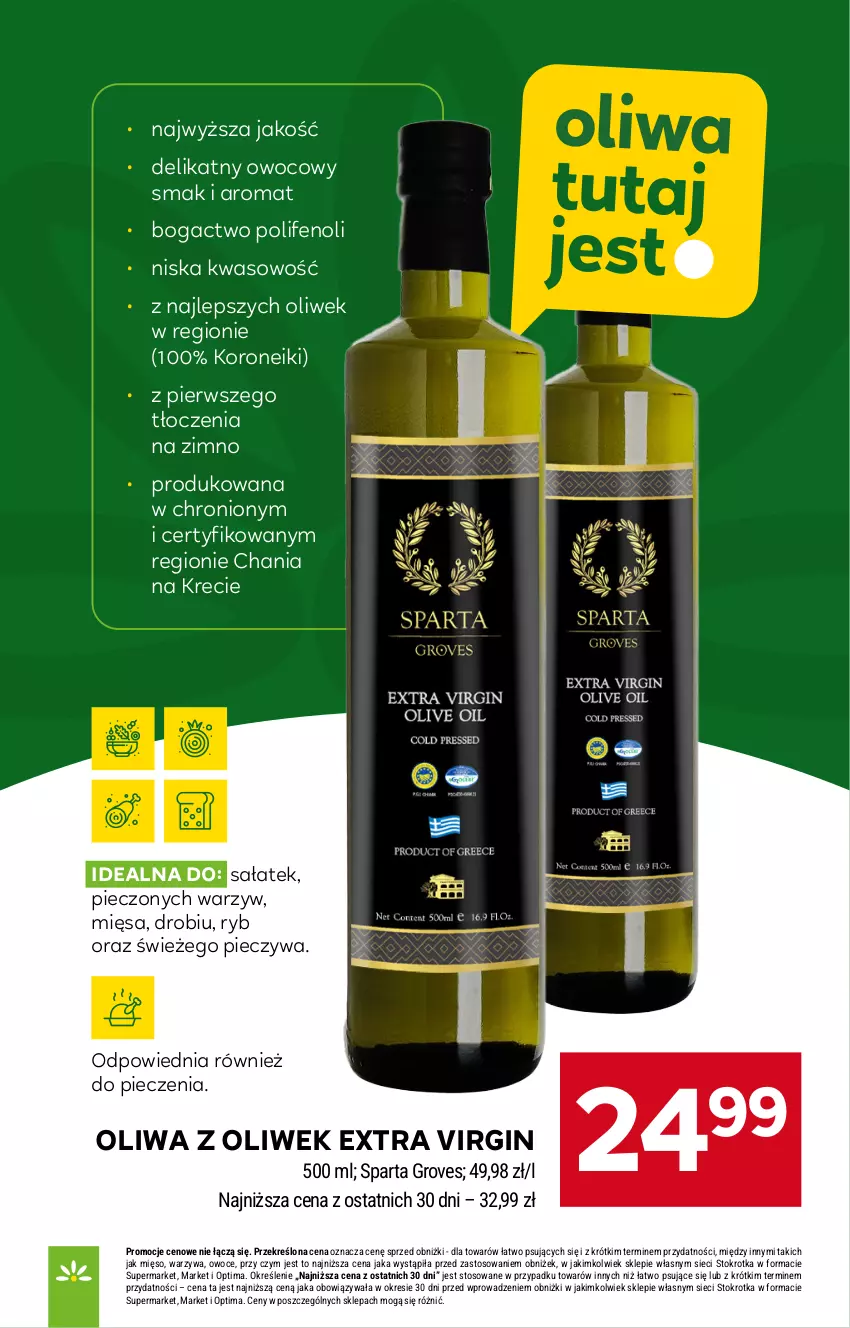 Gazetka promocyjna Stokrotka - Supermarket - ważna 09.04 do 15.04.2026 - strona 27 - produkty: Gin, Mięso, Oliwa, Oliwa z oliwek, Optima, Owoce, Piec, Sałat, Warzywa