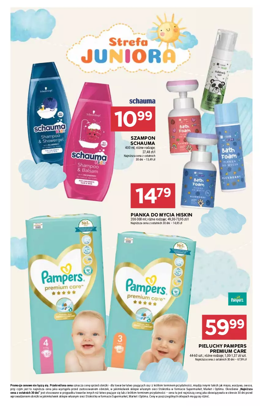 Gazetka promocyjna Stokrotka - Supermarket - ważna 09.04 do 15.04.2026 - strona 35 - produkty: Mięso, Optima, Owoce, Pampers, Pieluchy, Schauma, Szampon, Warzywa