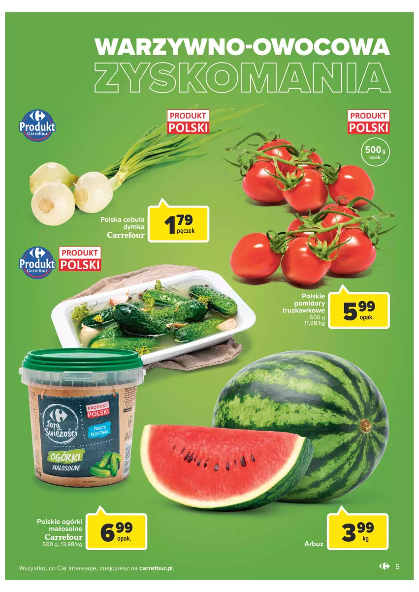 Gazetka promocyjna Carrefour - Gazetka Carrefour Targ świeżości - ważna 07.06 do 13.06.2022 - strona 5 - produkty: Cebula, Pomidory